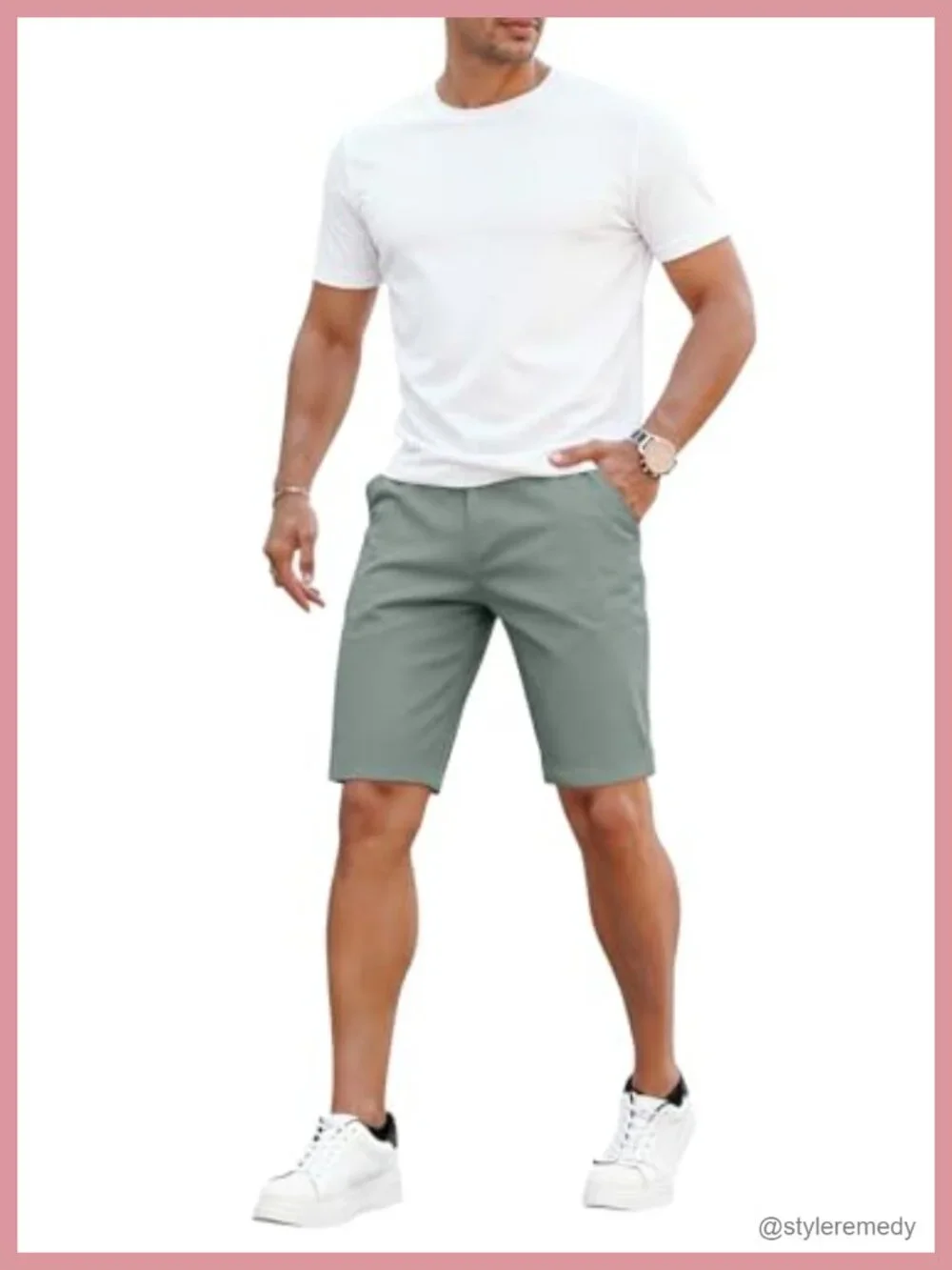 Men's Stretch Slim Fit Chino Shorts 7